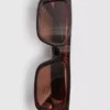 Gafas de sol delgadas con montura rectangular