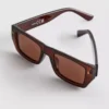 Gafas de sol delgadas con montura rectangular