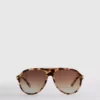 Gafas de sol estilo aviador con ribete metálico