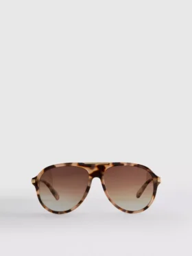 Gafas de sol estilo aviador con ribete metálico