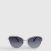 Gafas de sol estilo ojo de gato con pedrería
