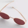 Gafas de sol ovaladas de metal