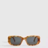 Gafas de sol rectangulares con diseño de carey
