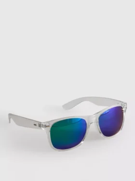 Gafas de sol rectangulares con efecto espejo