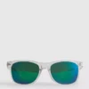 Gafas de sol rectangulares con efecto espejo
