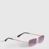 Gafas de sol rectangulares de metal