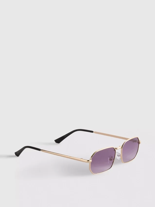 Gafas de sol rectangulares de metal