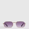 Gafas de sol rectangulares de metal
