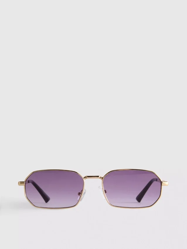 Gafas de sol rectangulares de metal