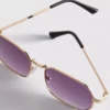 Gafas de sol rectangulares de metal