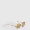 Gafas de sol redondas con detalle floral