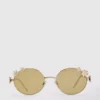 Gafas de sol redondas con detalle floral