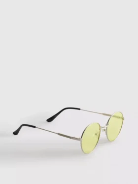 Gafas de sol redondas de metal con cristales tintados