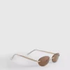 Gafas de sol sin montura con lentes ovaladas