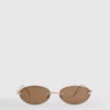 Gafas de sol sin montura con lentes ovaladas