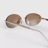 Gafas de sol sin montura con lentes ovaladas