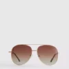 Gafas de sol tipo aviador con cristales tintados