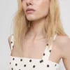 Gran hallazgo | Vestido midi tipo corsé con cuello cuadrado