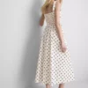 Gran hallazgo | Vestido midi tipo corsé con cuello cuadrado