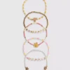 Juego de 5 pulseras con dijes de Disney de Winnie the Pooh