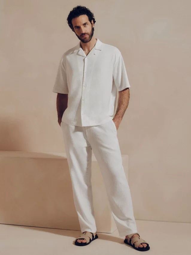 La camisa de mezcla de lino de estilo relajado de The Edit