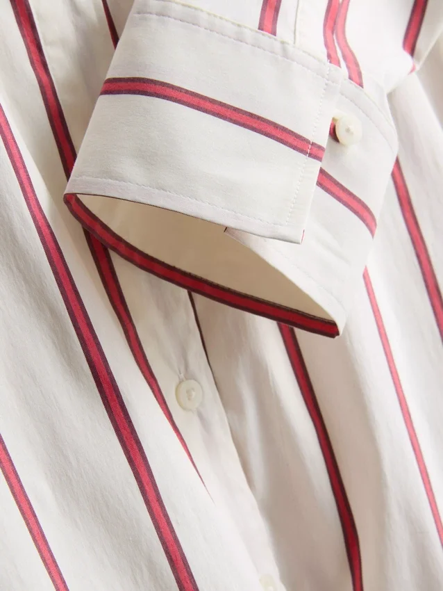 La camisa de popelín a rayas con alto contenido de algodón de The Edit