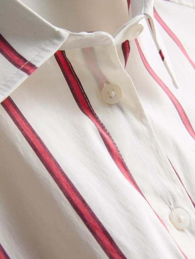 La camisa de popelín a rayas con alto contenido de algodón de The Edit