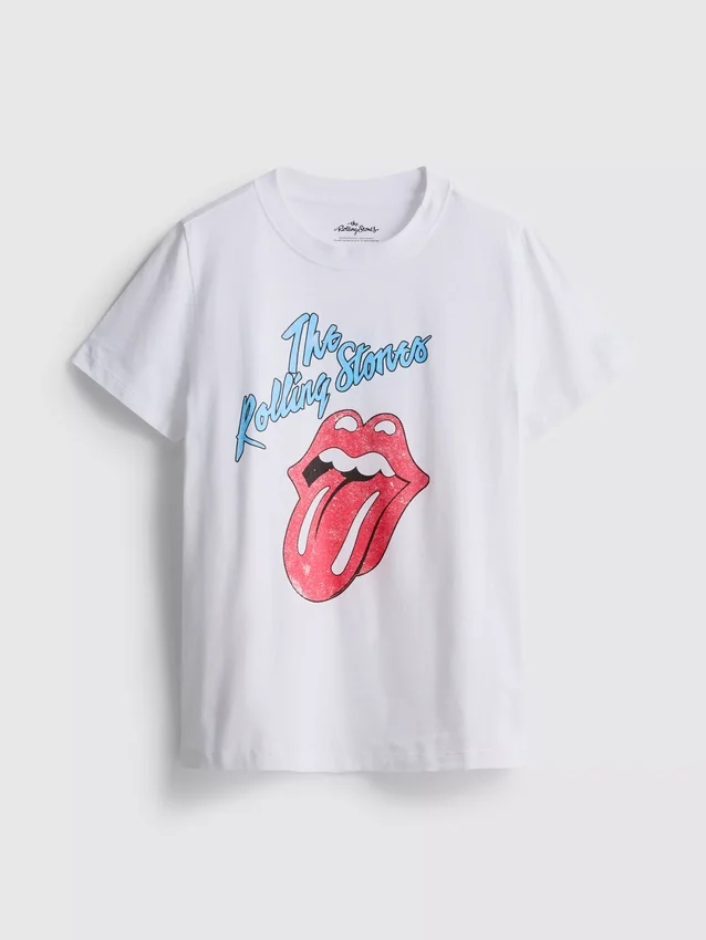La camiseta de algodón con diseño de los Rolling Stones