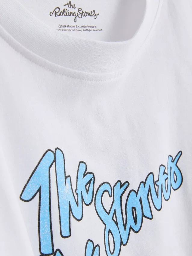 La camiseta de algodón con diseño de los Rolling Stones