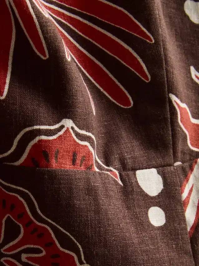 La camiseta sin mangas estampada de mezcla de lino de The Edit