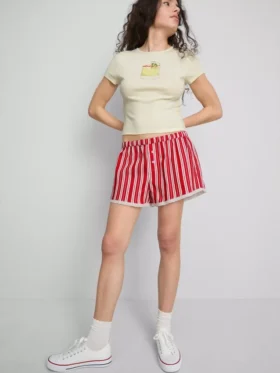 La escena de Primark | Pantalones cortos con rayas de encaje