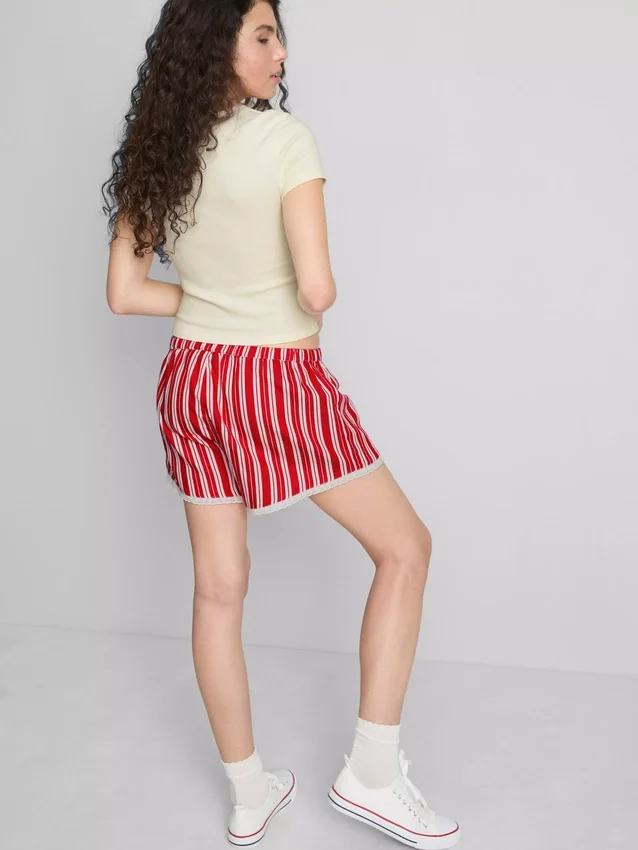 La escena de Primark | Pantalones cortos con rayas de encaje