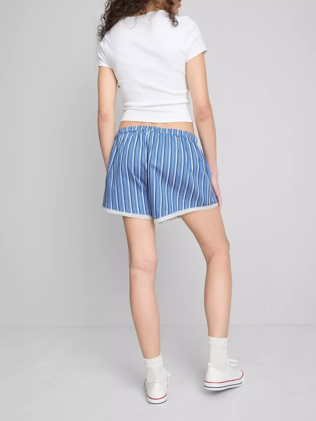 La escena de Primark | Pantalones cortos con rayas de encaje