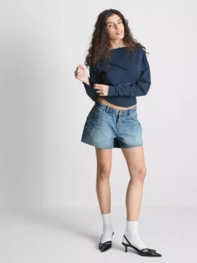 La escena de Primark | pantalones cortos de mezclilla de algodón