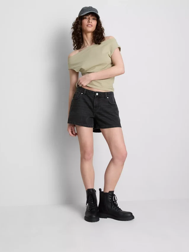 La escena de Primark | pantalones cortos de mezclilla de algodón