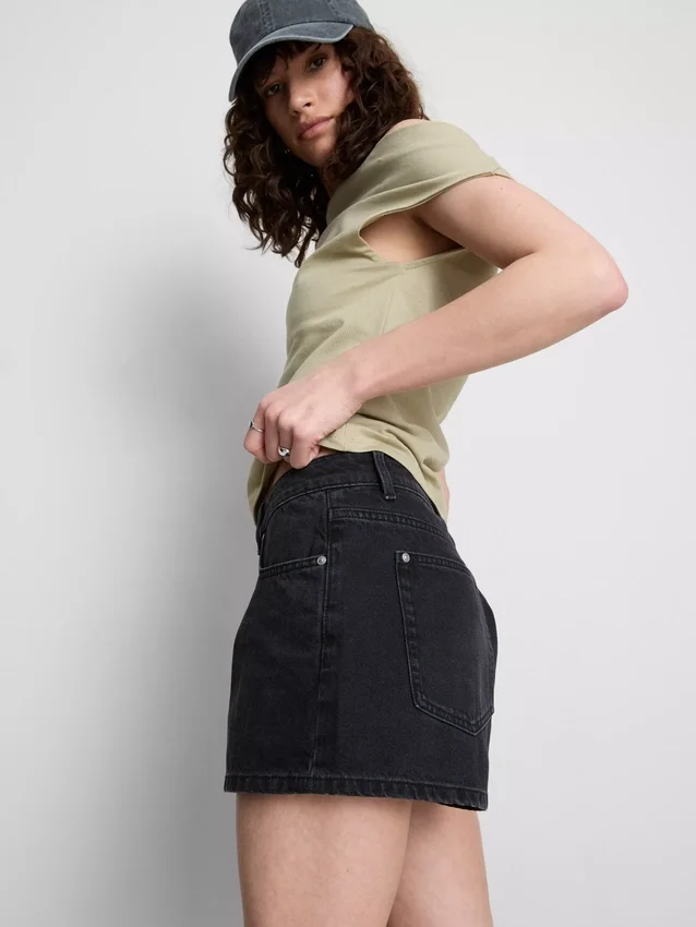 La escena de Primark | pantalones cortos de mezclilla de algodón