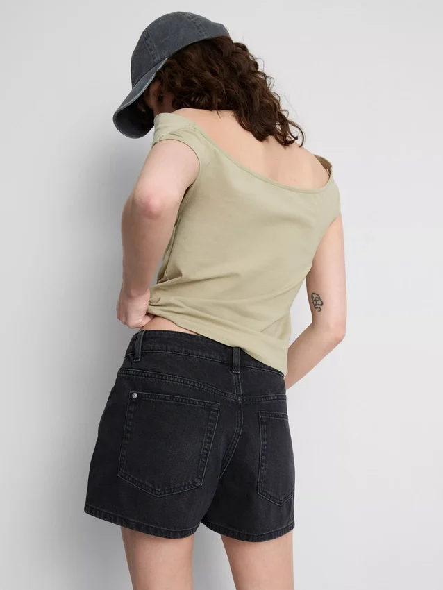La escena de Primark | pantalones cortos de mezclilla de algodón