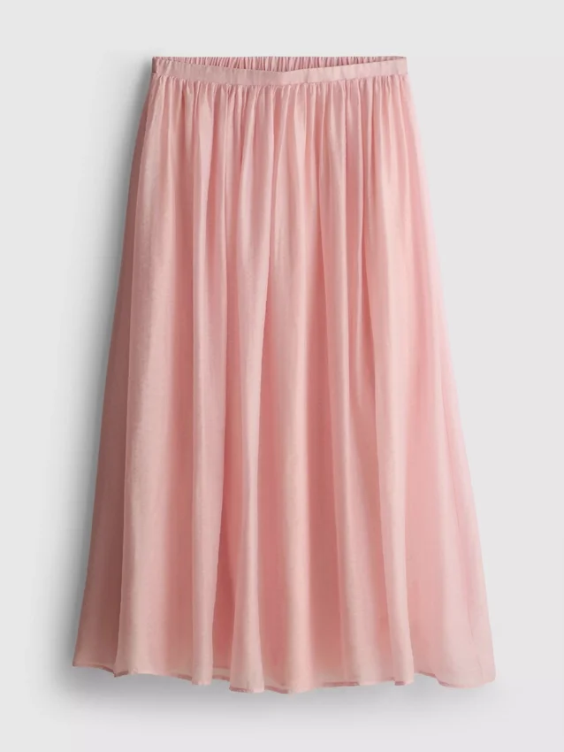La falda midi de corte A «Air Flow» de The Edit