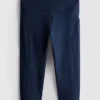 Leggings capri deportivos de cintura alta, lisos y con sujeción