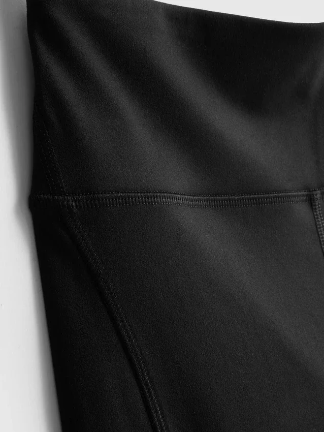 Leggings capri deportivos de cintura alta, lisos y con sujeción