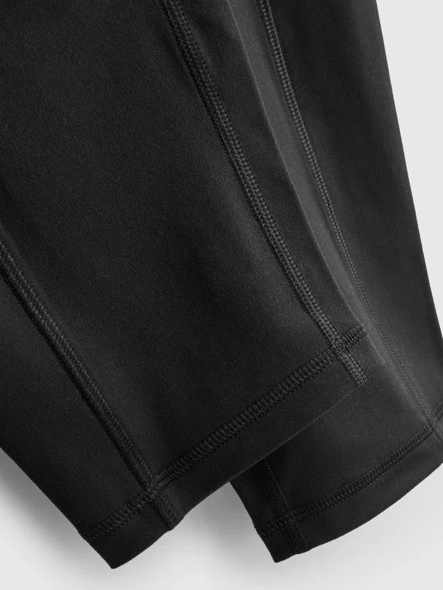 Leggings capri deportivos de cintura alta, lisos y con sujeción