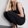 Leggings de crepé con estribos