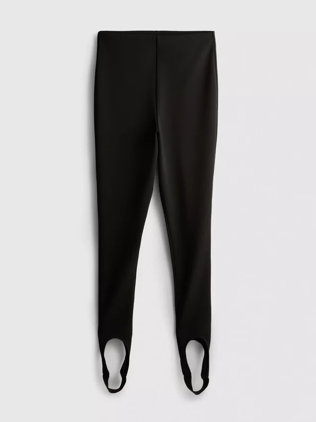 Leggings de crepé con estribos