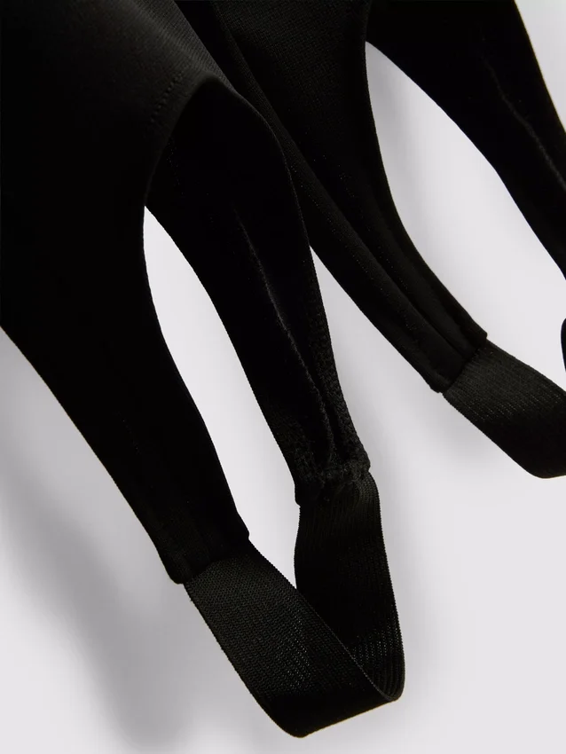 Leggings de crepé con estribos