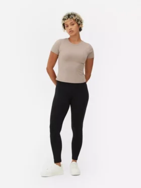 Leggings de jersey de cintura alta