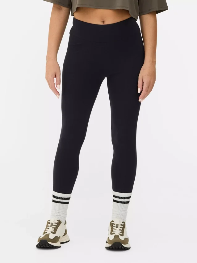 Leggings de jersey de cintura alta