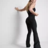 Leggings deportivos acampanados de cintura alta con soporte suave