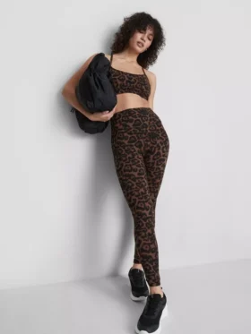 Leggings deportivos de leopardo de cintura alta