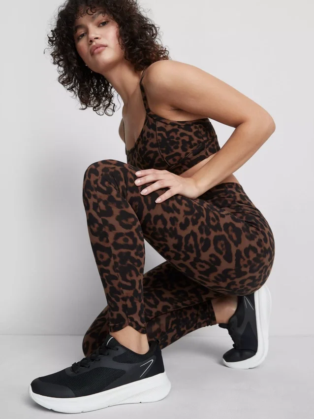Leggings deportivos de leopardo de cintura alta