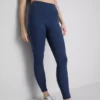 Leggings deportivos lisos con detalle de rayas que brindan soporte